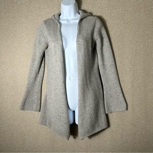 Minnie Rose 100% Cashmere Cardigan Womens Size XS Hoodie Open Beige Lightweight